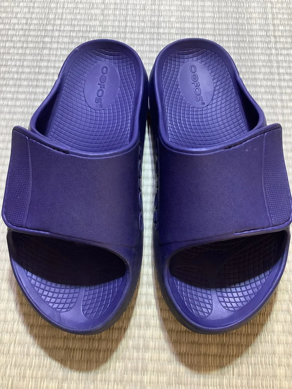 Blue OOFOS OOahh Sport Flex Slide Recovery Sandals Unisex M6 W8 EU39